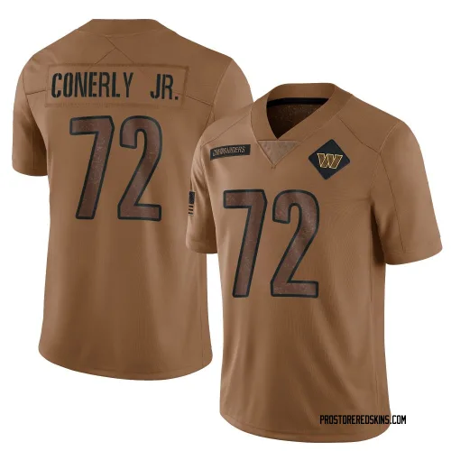 Washington Commanders Men's Limited Brown 2023 Salute To Service Jersey (72 Josh Conerly Jr.)