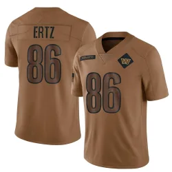 Washington Commanders Men's Limited Brown 2023 Salute To Service Jersey (86 Zach Ertz)