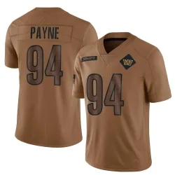 Washington Commanders Men's Limited Brown 2023 Salute To Service Jersey (94 Daron Payne)