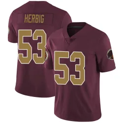 Washington Commanders Men's Limited Burgundy Alternate Vapor Untouchable Jersey (53 Nate Herbig)
