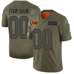 Washington Commanders Men's Limited Camo 2019 Salute to Service Jersey (00 Custom)