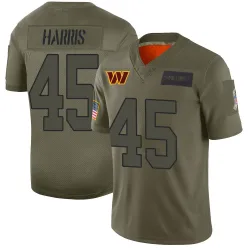 Washington Commanders Men's Limited Camo 2019 Salute to Service Jersey (45 De'Jon Harris)