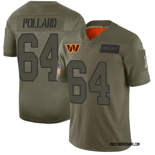 Washington Commanders Men's Limited Camo 2019 Salute to Service Jersey (64 Norell Pollard)