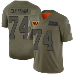 Washington Commanders Men's Limited Camo 2019 Salute to Service Jersey (74 Brandon Coleman)