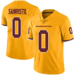 Washington Commanders Men's Limited Gold Color Rush Jersey (0 Mike Sainristil)