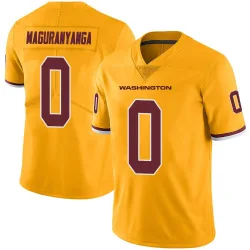 Washington Commanders Men's Limited Gold Color Rush Jersey (0 T.J. Maguranyanga)