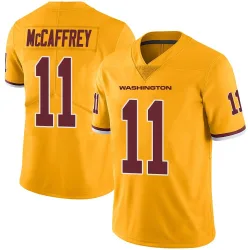 Washington Commanders Men's Limited Gold Color Rush Jersey (11 Luke McCaffrey)