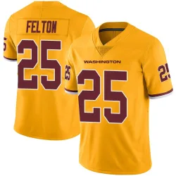 Washington Commanders Men's Limited Gold Color Rush Jersey (25 Demetric Felton)