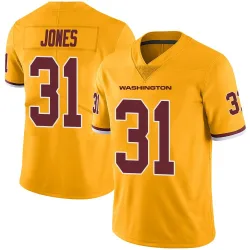 Washington Commanders Men's Limited Gold Color Rush Jersey (31 Jonathan Jones)