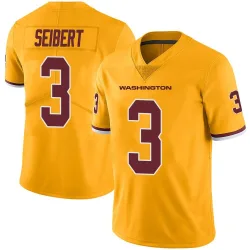 Washington Commanders Men's Limited Gold Color Rush Jersey (3 Austin Seibert)