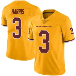 Washington Commanders Men's Limited Gold Color Rush Jersey (3 Will Harris)