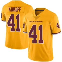 Washington Commanders Men's Limited Gold Color Rush Jersey (41 Colson Yankoff)