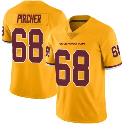 Washington Commanders Men's Limited Gold Color Rush Jersey (68 Max Pircher)