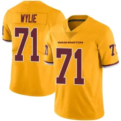Washington Commanders Men's Limited Gold Color Rush Jersey (71 Andrew Wylie)