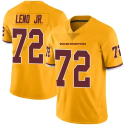 Washington Commanders Men's Limited Gold Color Rush Jersey (72 Charles Leno Jr.)