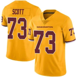 Washington Commanders Men's Limited Gold Color Rush Jersey (73 Trent Scott)