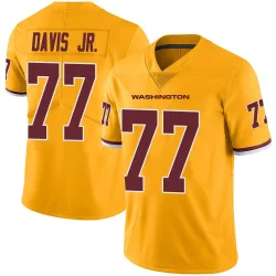 Washington Commanders Men's Limited Gold Color Rush Jersey (77 Carl Davis Jr.)