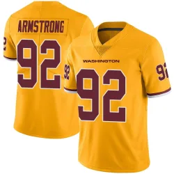 Washington Commanders Men's Limited Gold Color Rush Jersey (92 Dorance Armstrong)