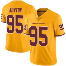 Washington Commanders Men's Limited Gold Color Rush Jersey (95 Jer'Zhan Newton)