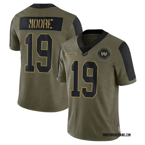 Washington Commanders Men's Limited Olive 2021 Salute To Service Jersey (19 Chris Moore)