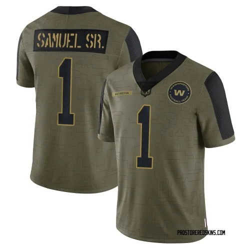 Washington Commanders Men's Limited Olive 2021 Salute To Service Jersey (1 Deebo Samuel Sr.)