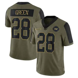 Washington Commanders Men's Limited Olive 2021 Salute To Service Jersey (28 Darrell Green)