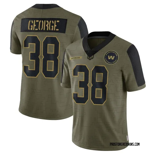 Washington Commanders Men's Limited Olive 2021 Salute To Service Jersey (38 Allan George)