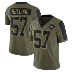 Washington Commanders Men's Limited Olive 2021 Salute To Service Jersey (57 Nick Bellore)