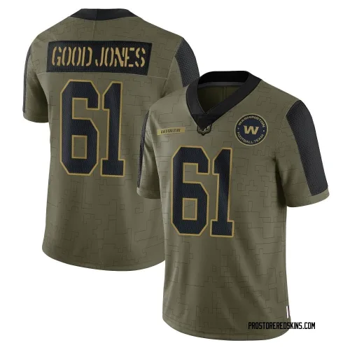 Washington Commanders Men's Limited Olive 2021 Salute To Service Jersey (61 Julian Good-Jones)