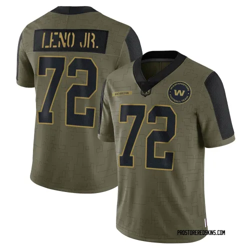 Washington Commanders Men's Limited Olive 2021 Salute To Service Jersey (72 Charles Leno Jr.)