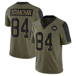 Washington Commanders Men's Limited Olive 2021 Salute To Service Jersey (84 Mike Strachan)