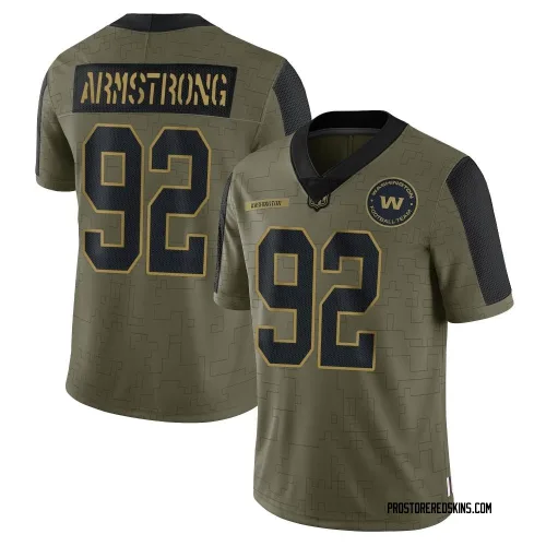 Washington Commanders Men's Limited Olive 2021 Salute To Service Jersey (92 Dorance Armstrong)