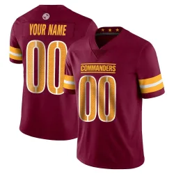Washington Commanders Men's Limited Vapor Burgundy Jersey (00 Custom)