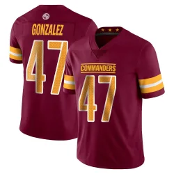 Washington Commanders Men's Limited Vapor Burgundy Jersey (47 Zane Gonzalez)