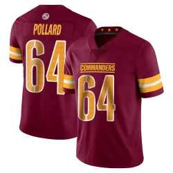 Washington Commanders Men's Limited Vapor Burgundy Jersey (64 Norell Pollard)