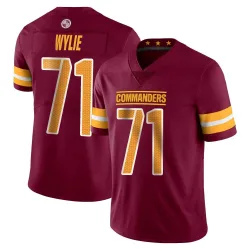 Washington Commanders Men's Limited Vapor Burgundy Jersey (71 Andrew Wylie)