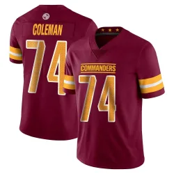 Washington Commanders Men's Limited Vapor Burgundy Jersey (74 Brandon Coleman)