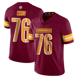 Washington Commanders Men's Limited Vapor Burgundy Jersey (76 Sam Cosmi)