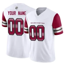Washington Commanders Men's Limited White Vapor F.U.S.E. Jersey (00 Custom)