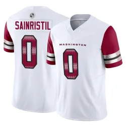 Washington Commanders Men's Limited White Vapor F.U.S.E. Jersey (0 Mike Sainristil)