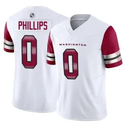 Washington Commanders Men's Limited White Vapor F.U.S.E. Jersey (0 Tyre Phillips)
