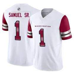 Washington Commanders Men's Limited White Vapor F.U.S.E. Jersey (1 Deebo Samuel Sr.)