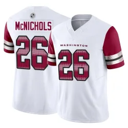 Washington Commanders Men's Limited White Vapor F.U.S.E. Jersey (26 Jeremy McNichols)