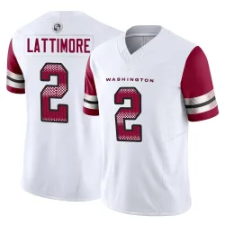 Washington Commanders Men's Limited White Vapor F.U.S.E. Jersey (2 Marshon Lattimore)