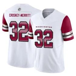Washington Commanders Men's Limited White Vapor F.U.S.E. Jersey (32 Jacory Croskey-Merritt)