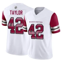 Washington Commanders Men's Limited White Vapor F.U.S.E. Jersey (42 Charley Taylor)