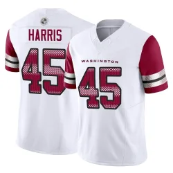Washington Commanders Men's Limited White Vapor F.U.S.E. Jersey (45 De'Jon Harris)