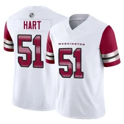 Washington Commanders Men's Limited White Vapor F.U.S.E. Jersey (51 Bobby Hart)