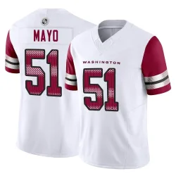 Washington Commanders Men's Limited White Vapor F.U.S.E. Jersey (51 David Mayo)