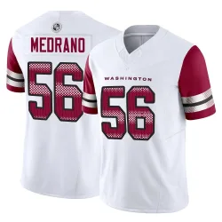 Washington Commanders Men's Limited White Vapor F.U.S.E. Jersey (56 Kain Medrano)